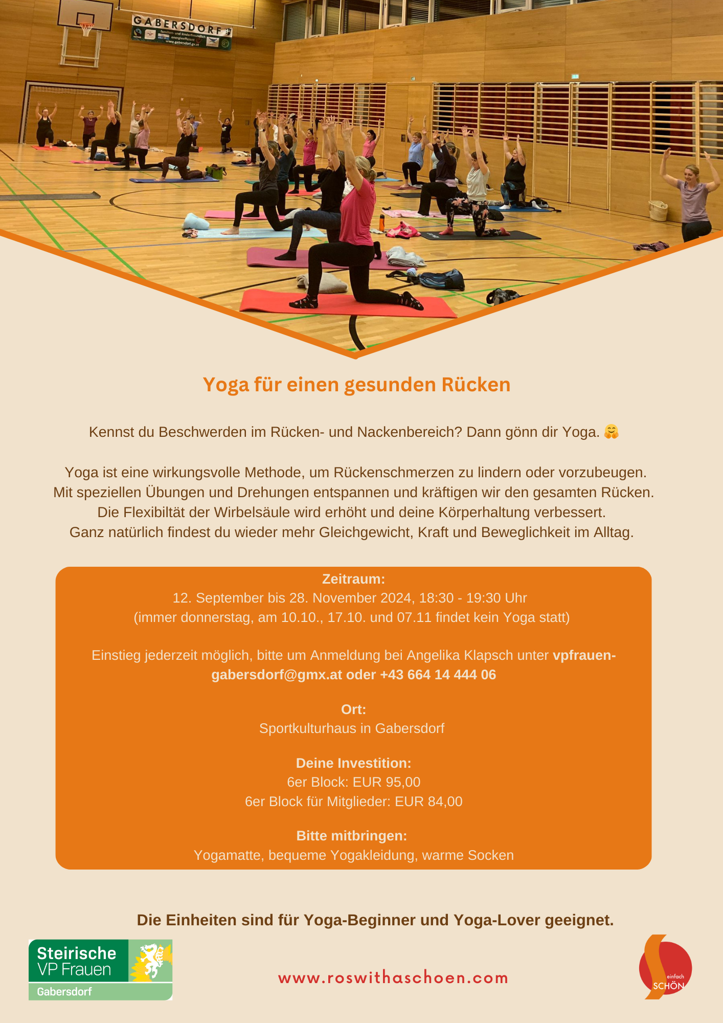 Yoga für einen gesunden Rücken, Gabersdorf