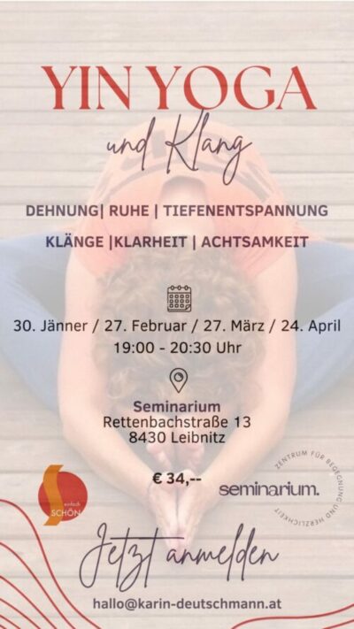 Yin Yoga und Klang, Seminarium Leibnitz